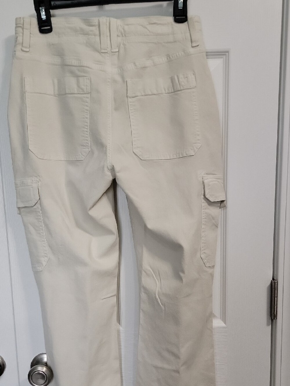 American Eagle Outfitters Cream Cargo Flare Pants - Picture 5 of 5
